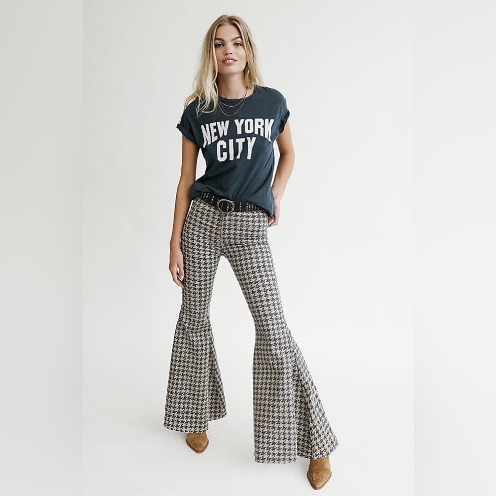 We The Free Just Float On Houndstooth Flare Pants